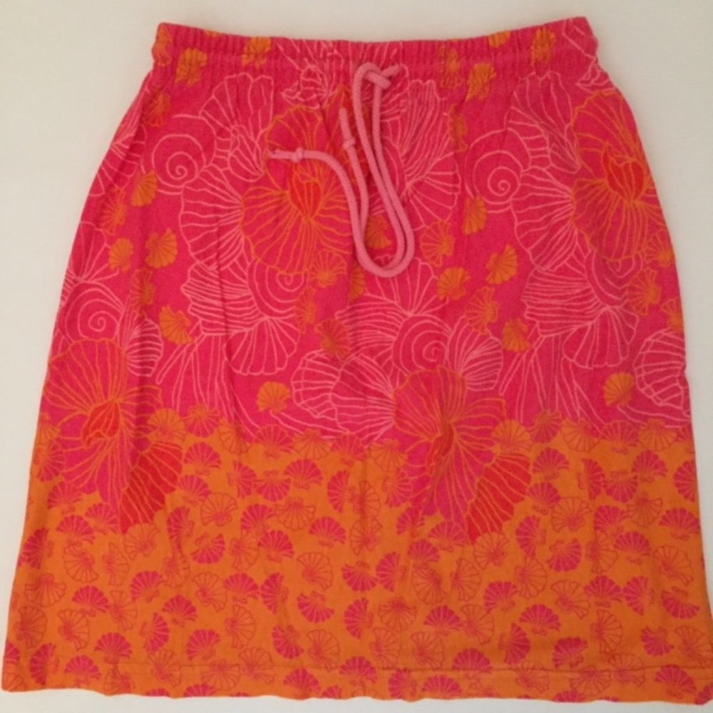 Vintage Drawstring Cotton Knit Casual Mini Skirt